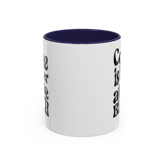 Coffee Mug — "Coffee is Better at the Beach" Accent Black Handle 11/15oz