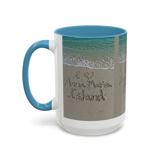 Anna Maria Island Beach Coffee Mug — Sand Heart Coastal Accent Mug (11/15oz)